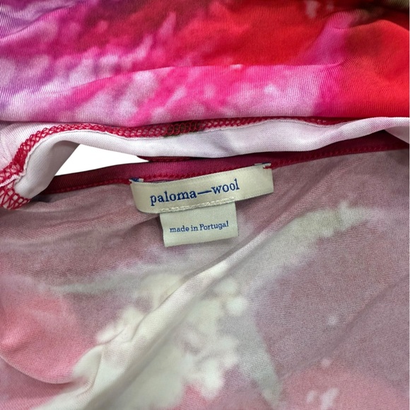 Paloma Wool Bella Hibiscus Print One Shoulder Crop Top size large - Picture 4 of 7